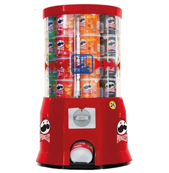 PRINGLES Thekenautomat Rot 28 Dosen 2 EUR - NEU